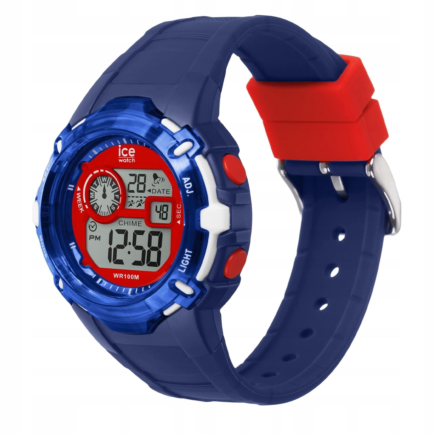 ICE-WATCH 023264 digital watch, silicone strap, blue-red Brand Ice-Watch