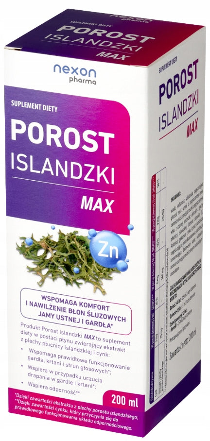 ICELANDIC LICHEN MAX syrup for hoarseness resistance Nexon Pharma 200 ml Medical device no