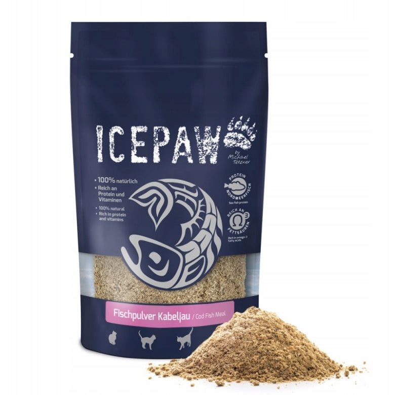 ICEPAW Dried cod - topper - flavoring 200g for dog Flavor cod