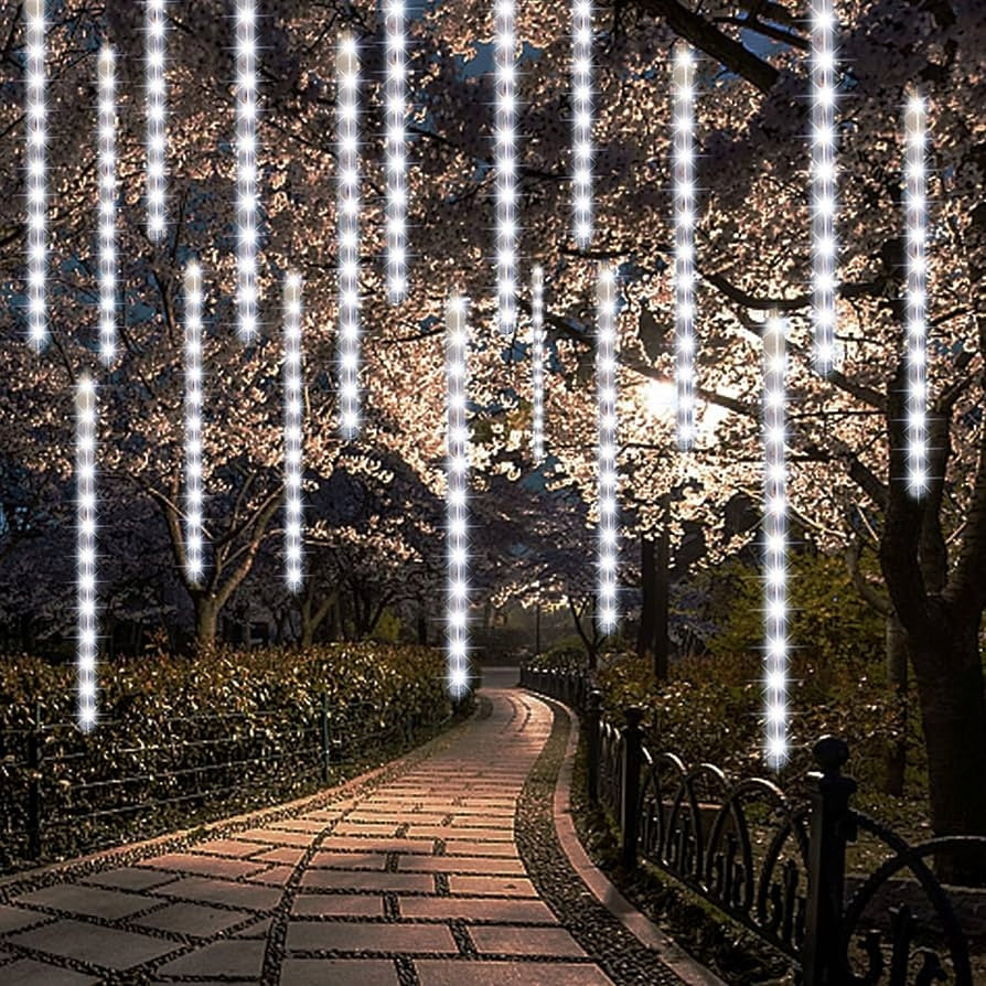 ICICLES FALLING SNOW 50CM LED METEORITE LAMPS WHITE COLD GARLAND FOR COURT EAN (GTIN) 5907284283202