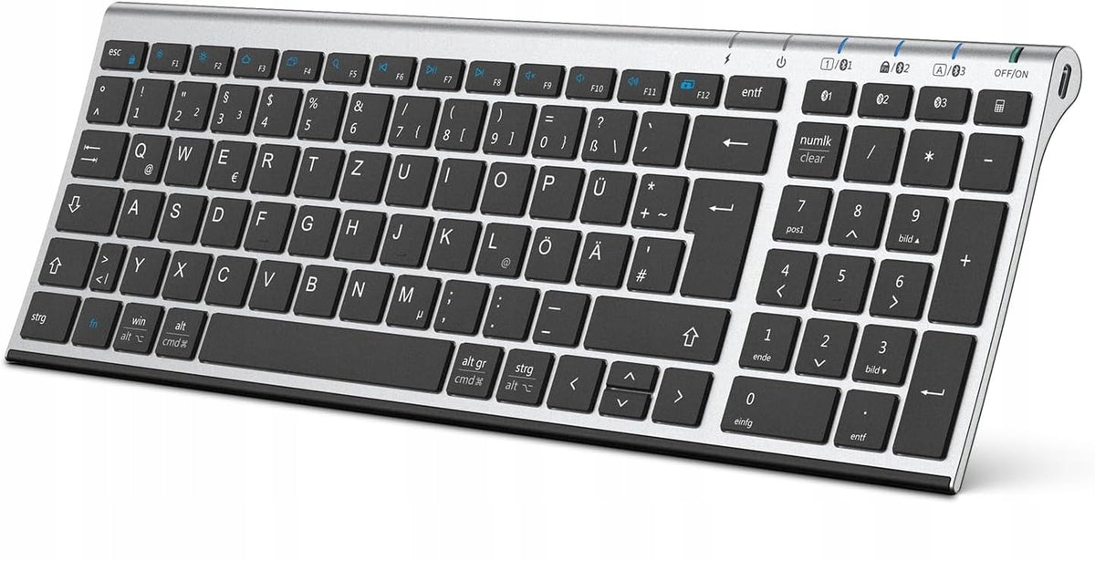 IClever BK10 Wireless Bluetooth Keyboard, Ultra Thin, Black