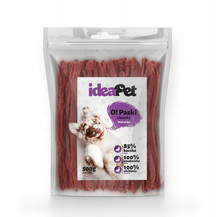 IDEA PET O! STRIPS WITH DUCK 500G Volume 500 ml