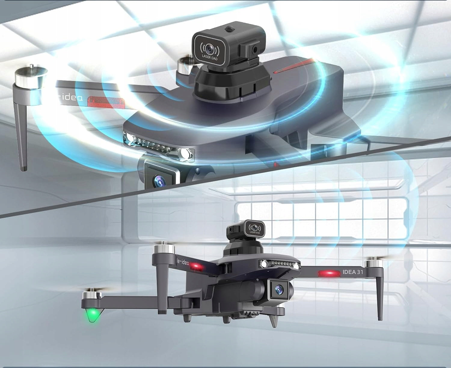 IDEA31P Professional Le-Idea Drone, 2 Cameras 4K, WiFi, with 2 Batteries 1020P Packaging status original