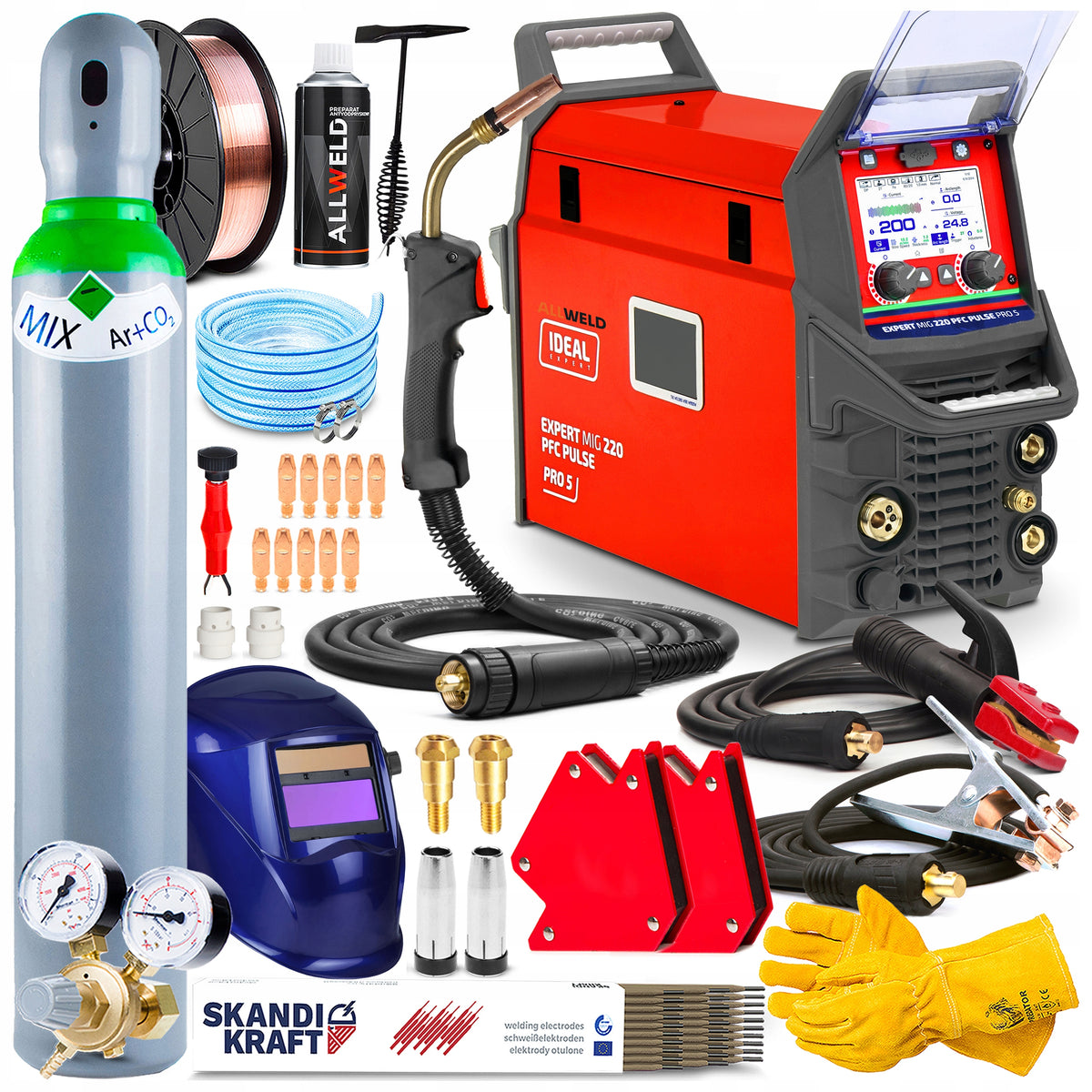 IDEAL EXPERT MIG 220 PFC PULSE PRO5 MMA TIG 200A 4R ALU