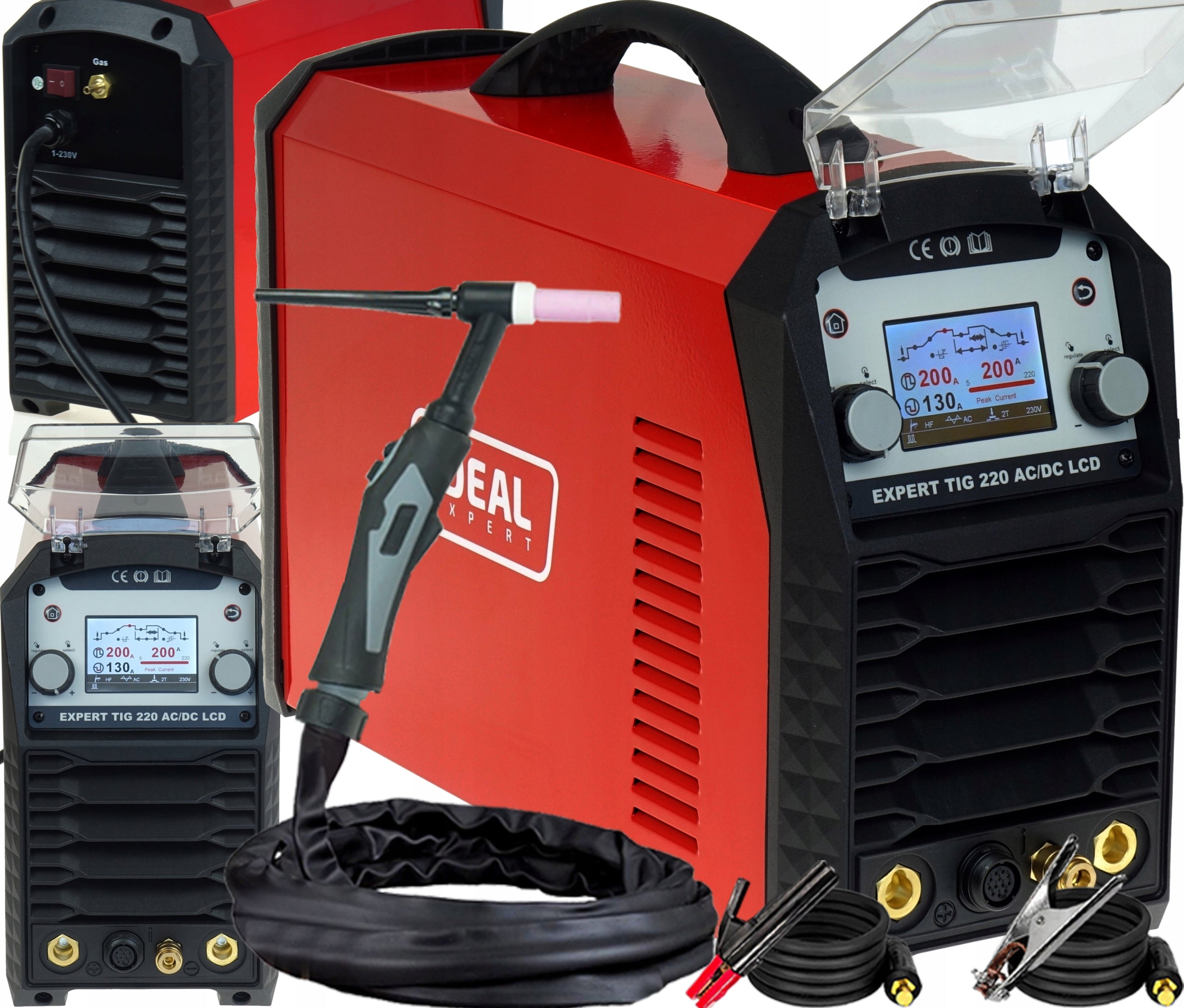 IDEAL EXPERT TIG 220 AC/DC PULSE LCD 230V MMA 220A INVERTER WELDING MACHINE