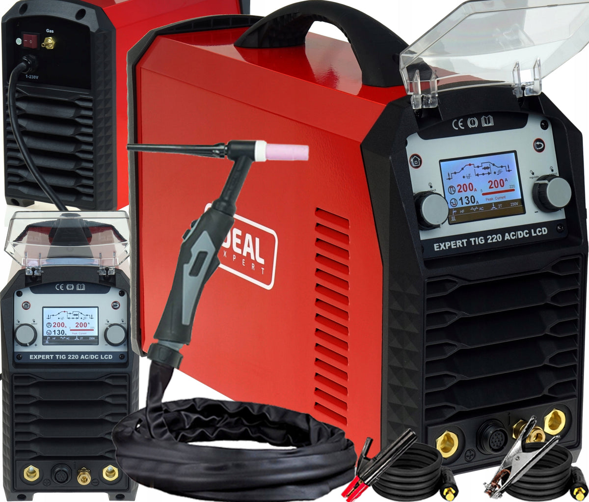 IDEAL EXPERT TIG 220 AC/DC PULSE LCD 230V MMA 220A INVERTER WELDING MACHINE