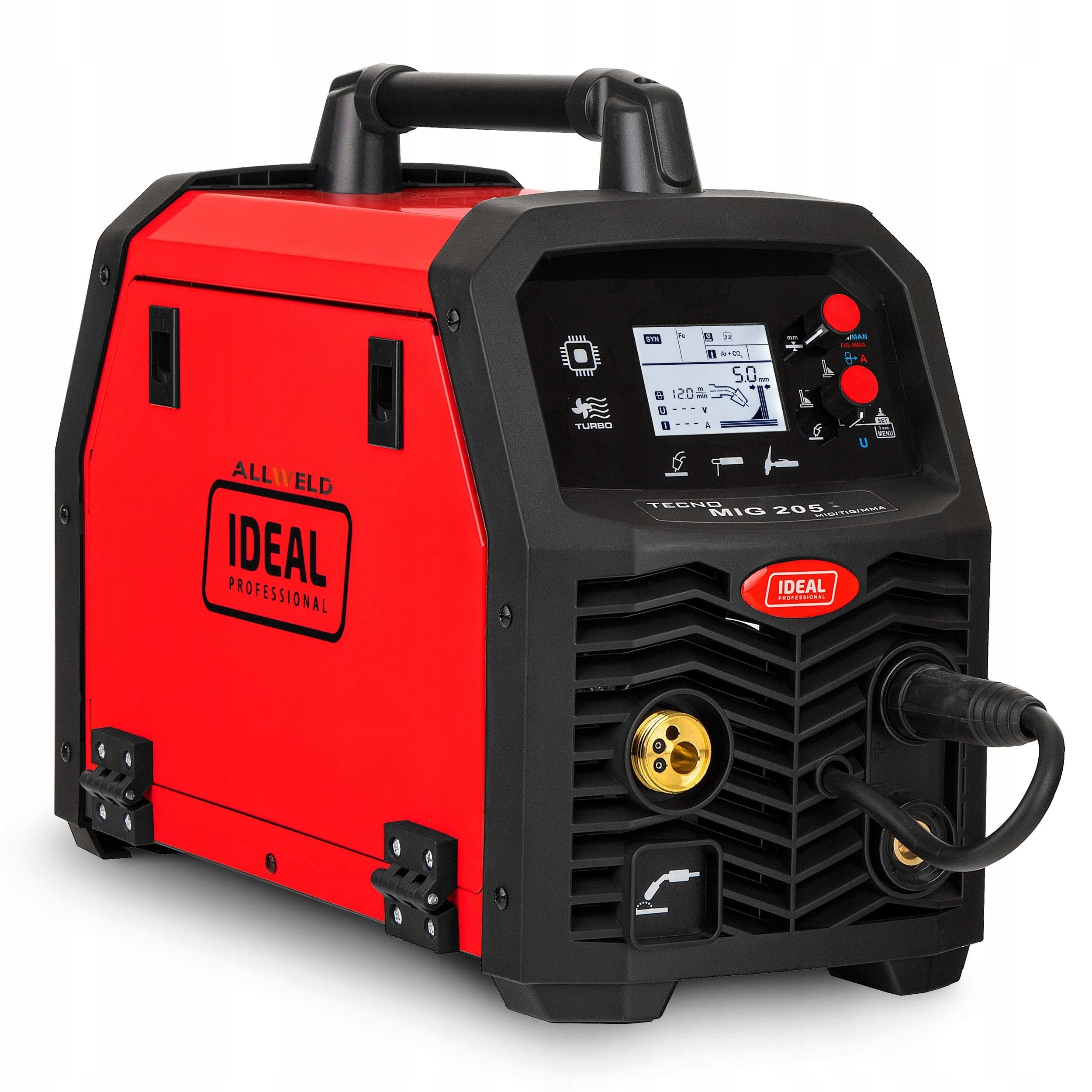 IDEAL TECNOMIG 205 LCD V2 SYNERGY ALU MIGA TIG 200A WELDING MACHINE Brand IDEAL