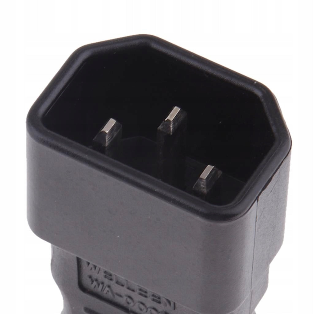 IEC 320 C14 To Fe C7 Adapter Converter Connector with plug Supply Color transparent