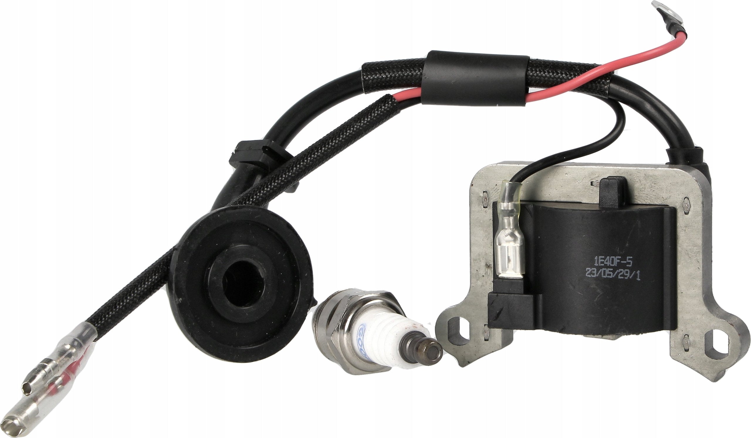 IGNITION COIL FOR COMBUSTION SCYTHE NAC DEMON SPARK PLUG + CANDLE Manufacturer code Cewka zapłonowa do kosy świeca kosiarka kosa
