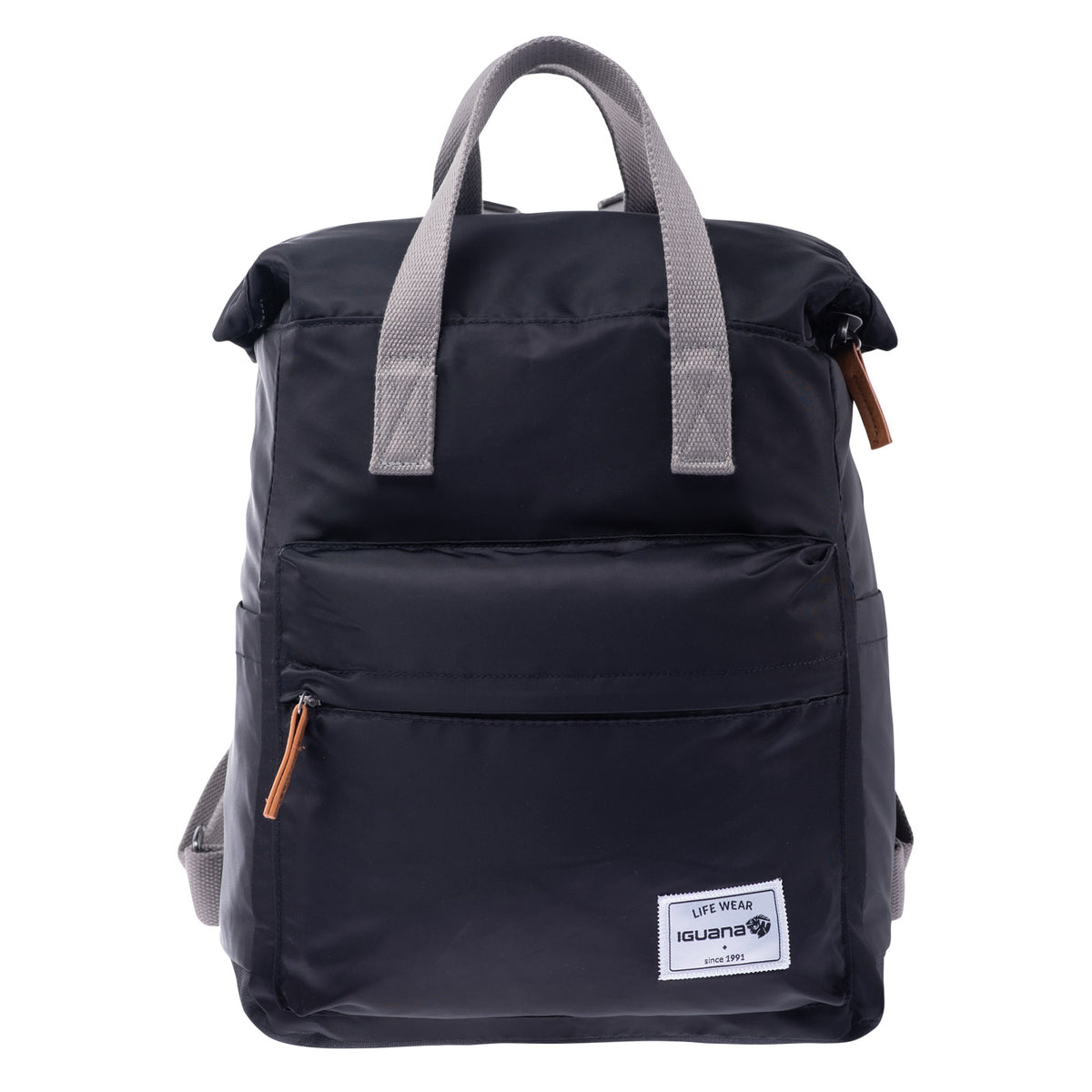 IGUANA Backpack Spacious Urban Comfortable SPINACH - Black