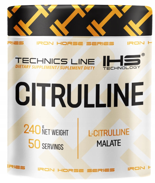 IHS Iron Horse CITRULLINE 4500mg B6 CITRULLINE MALATE 240g PUMP Orange