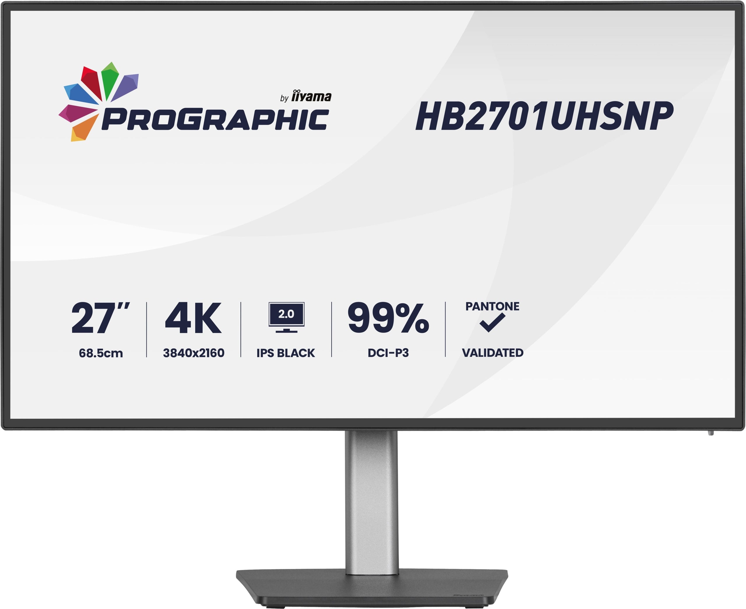 IIYAMA 27" ProGraphic HB2701UHSNP-B1 4K IPS 450cd dock HDMI DP RJ45 3000:1