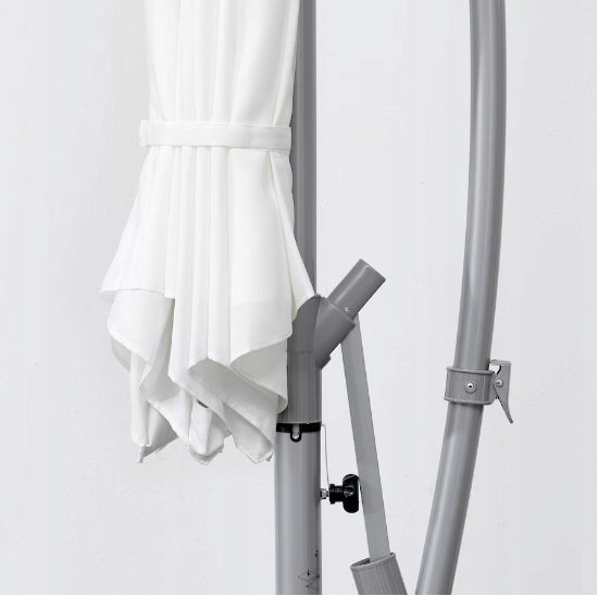 IKEA BAGGON Elegant Garden Umbrella Hanging, White, 250 cm Color white