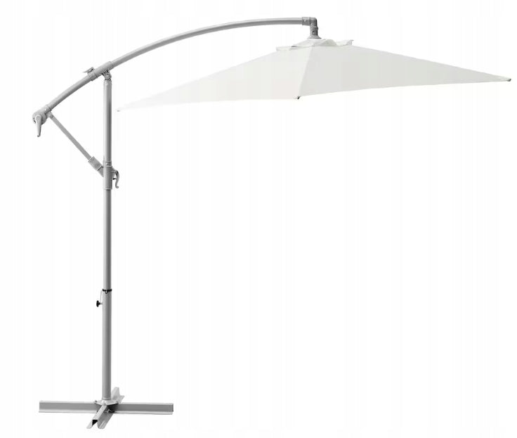 IKEA BAGGON Elegant Garden Umbrella Hanging, White, 250 cm