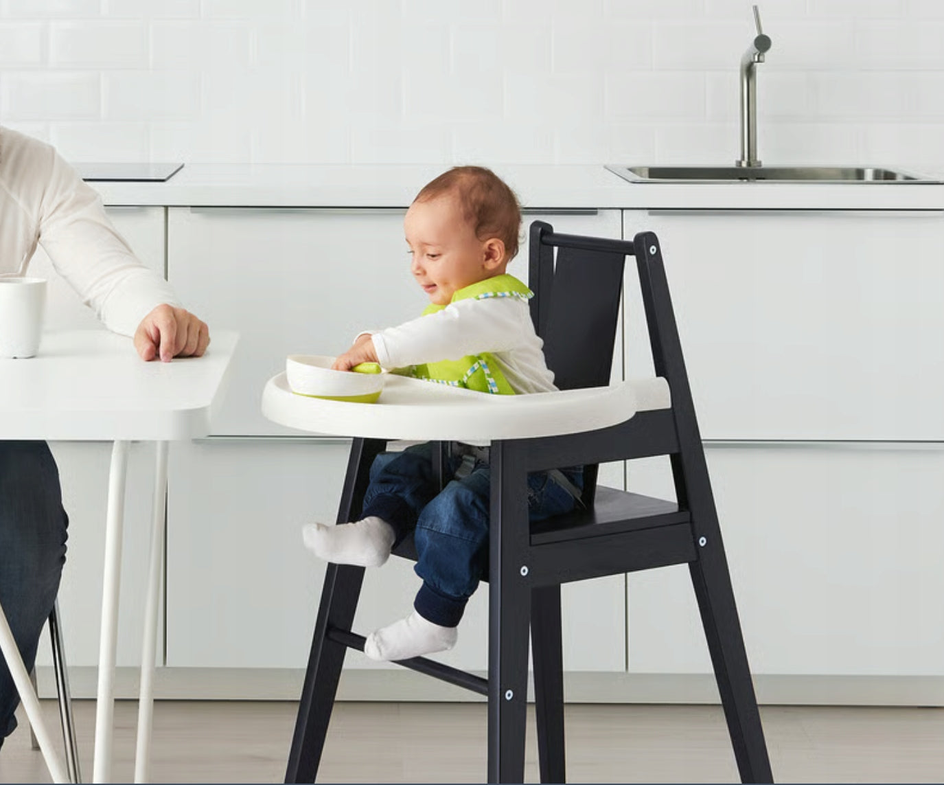 IKEA BLAMES Highchair with tray, black Packaging status original