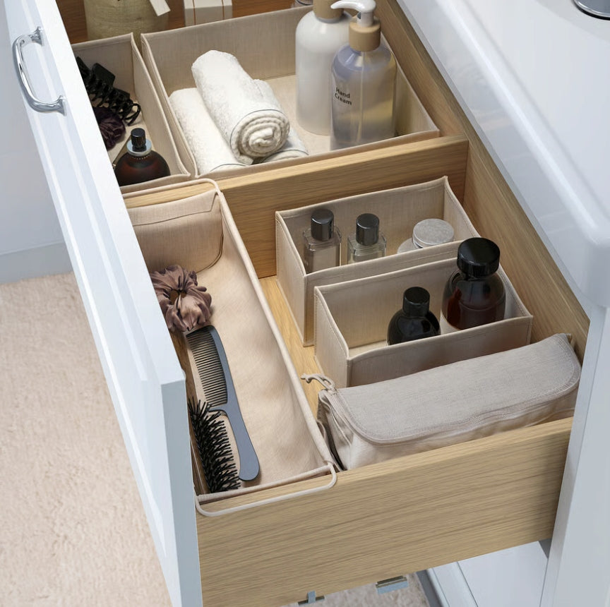 IKEA BOLLOSUND Drawer Organizers, 4 Pack, Beige Brand no brand