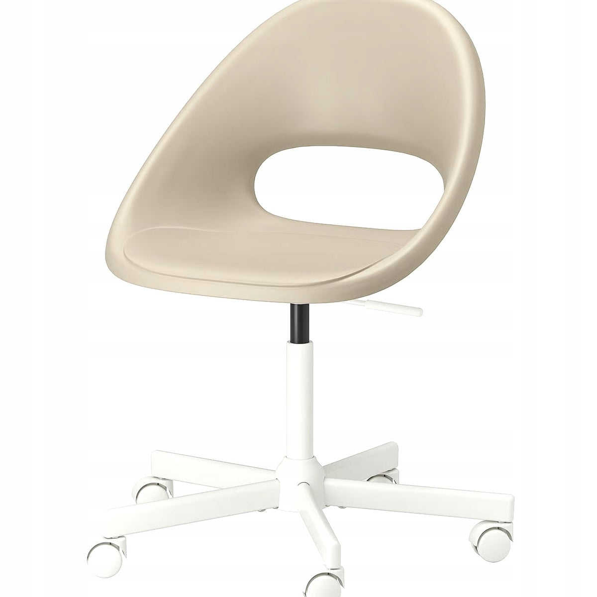 IKEA ELDBERGET/MALSKÄR Swivel chair beige white