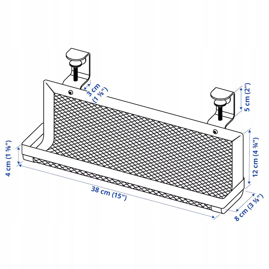 IKEA FORSASONG Cable shelf, white, 38 cm Brand IKEA