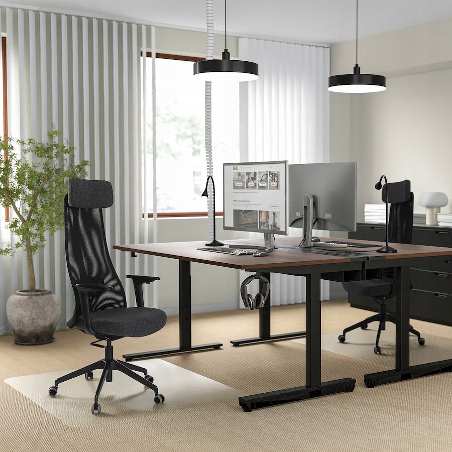 IKEA JÄRVFJÄLLET Office chair with armrests, Gunnared dark grey Brand IKEA
