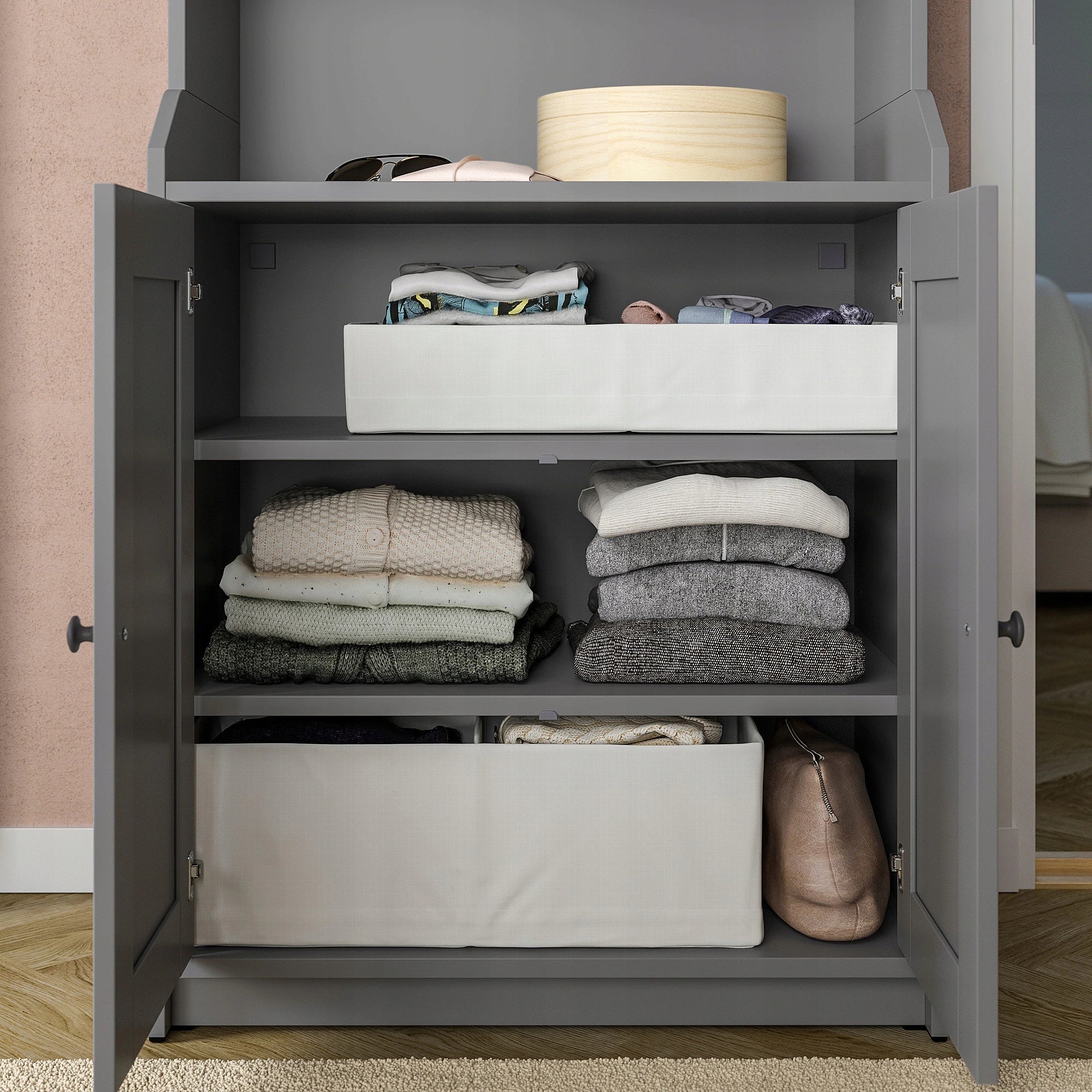 IKEA KNOCK BOX WITH COMPARTMENTS 20x51x10 WHITE Manufacturer code 604.744.30