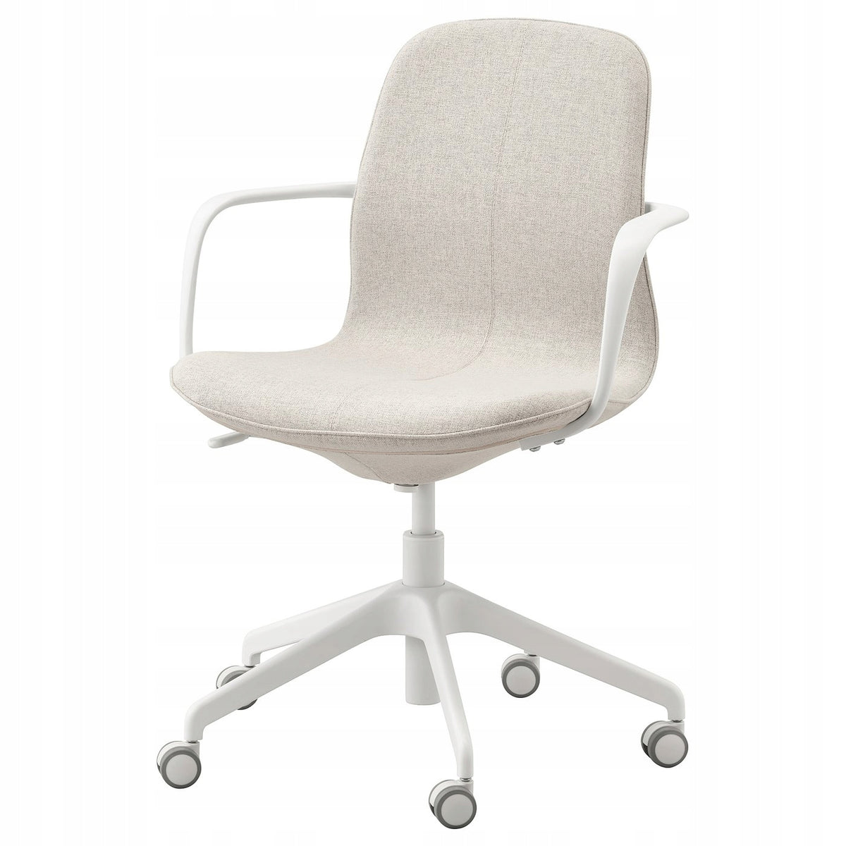 IKEA LANGFJALL Conference chair with armrest, Gunnared beige/white