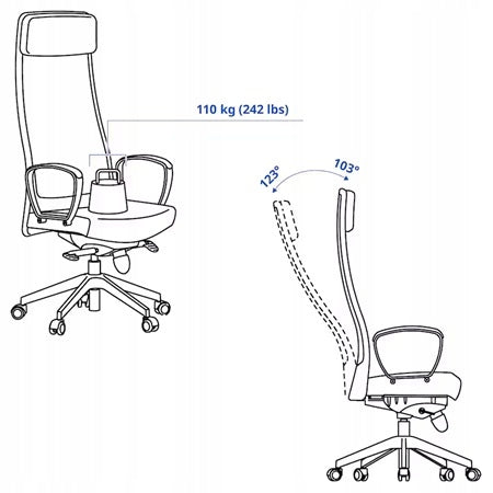 IKEA MARKUS office chair swivel chair Vissle DARK GREY #1 Manufacturer code 30588800