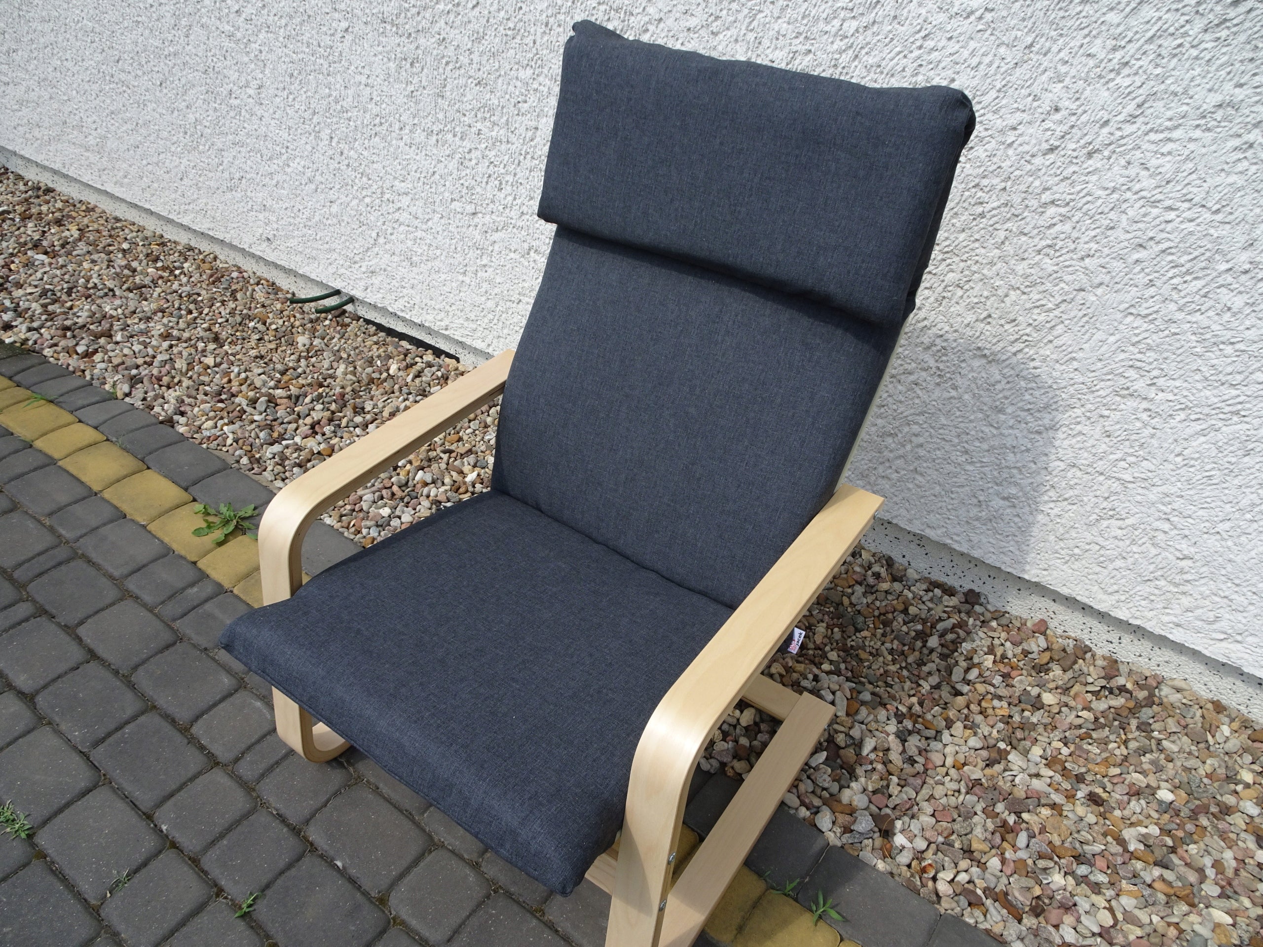 IKEA Pello Poang armchair cushion 8cm ANTHRACITE LIRA