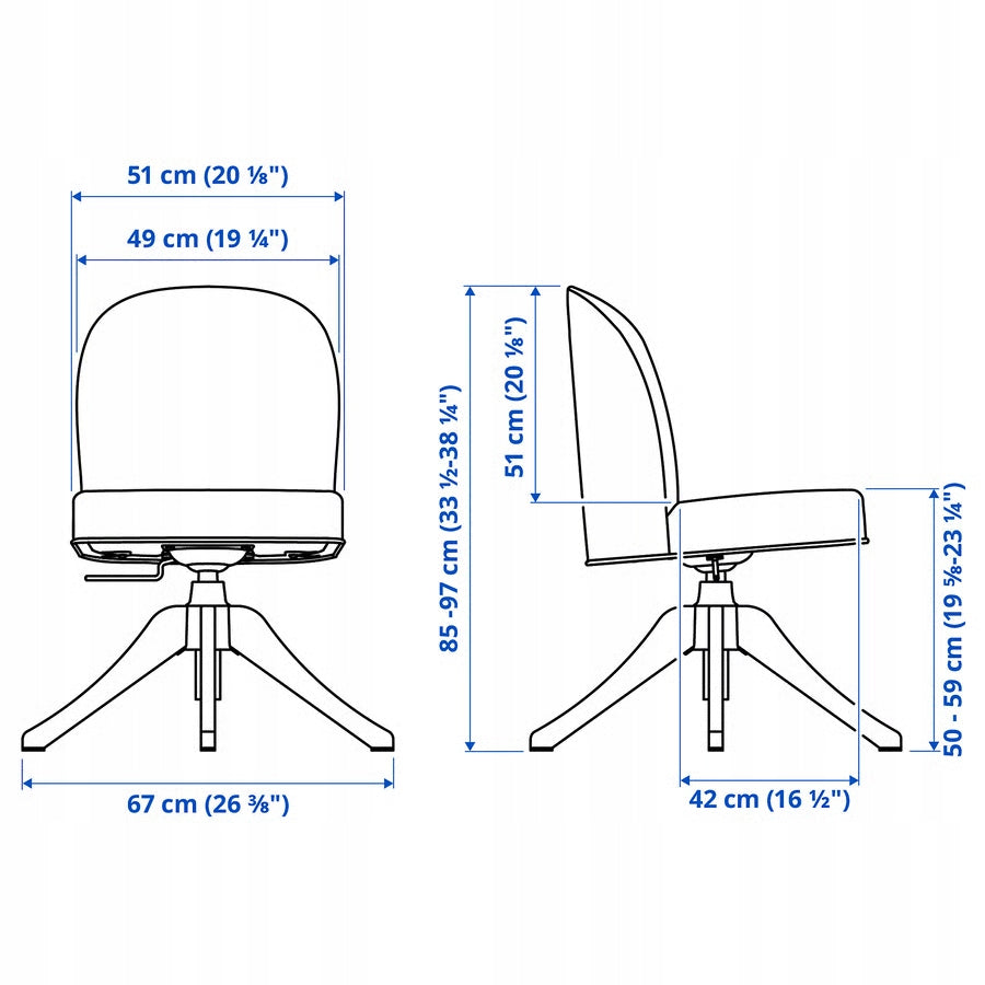 IKEA ROSENTORP Dressing table chair, office chair white/Kilanda beige Packaging status original