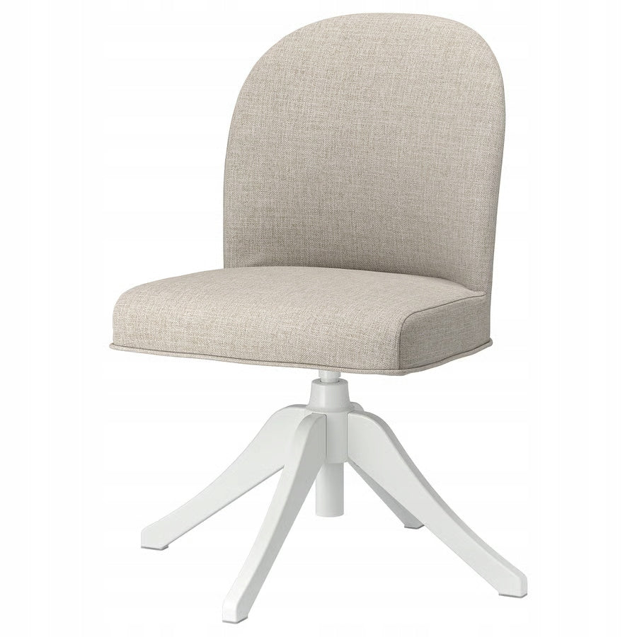 IKEA ROSENTORP Dressing table chair, office chair white/Kilanda beige