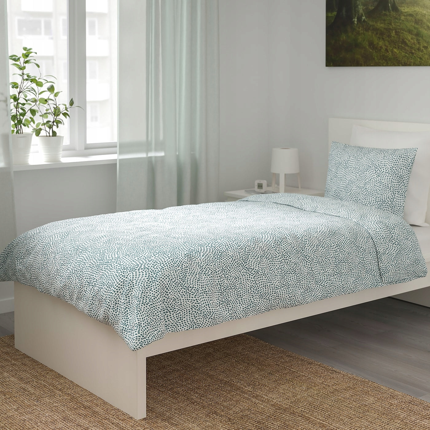 IKEA TRADKRASSULA Bedding set 150x200 duvet cover, 50x70 pillow 48% cotton Packaging status original