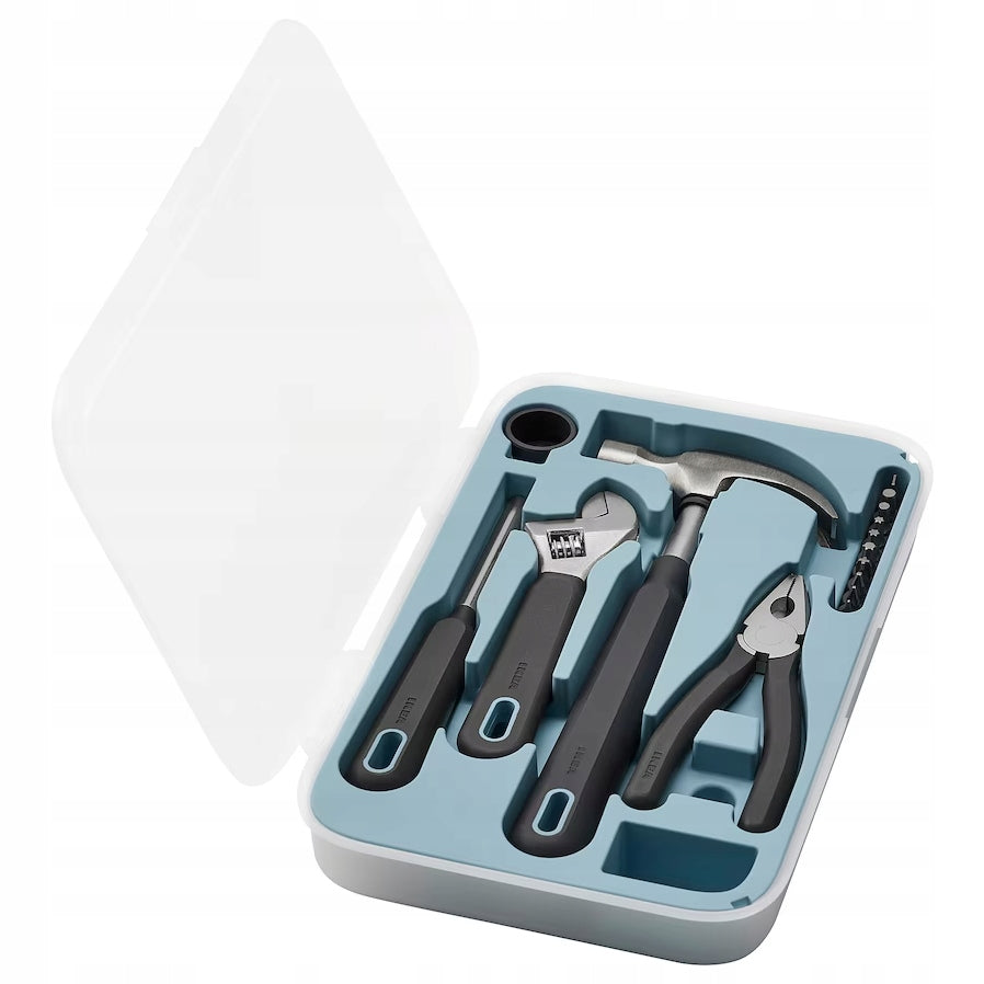 IKEA TRIXIG tool set 15 elements hammer pliers wrench bits Packaging status original