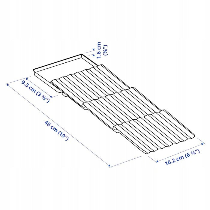 IKEA UPPDATERA spice holder 20x50cm BLACK DRAWER INSERT Brand IKEA