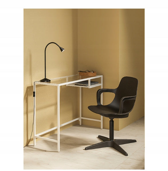 IKEA VITTSJO Laptop Table, White/Glass,100x36cm EAN (GTIN) 0009403034445