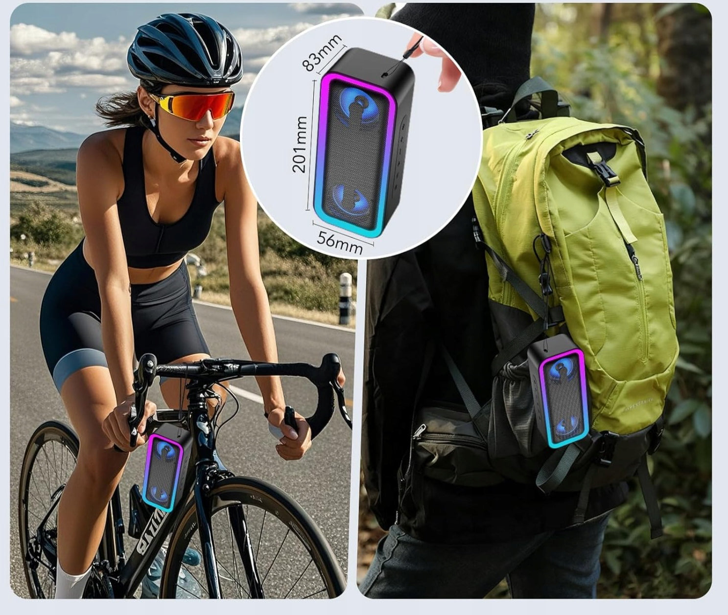 IKT Bluetooth Speaker Stereo Bass Boost Waterproof 30h Working Model other