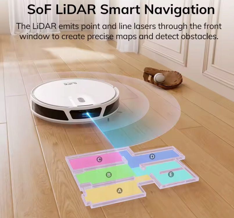 ILIFE V20 ROBOT VACUUM CLEANER 5000PA LIDAR Mop Automatic Brand iLife