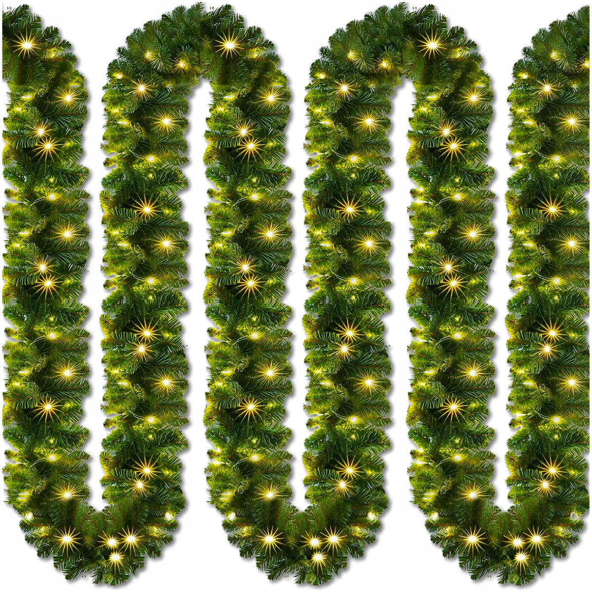 ILLUMINATED CHRISTMAS GARLAND FIR LED CHRISTMAS CHAIN DENSE 500 CM