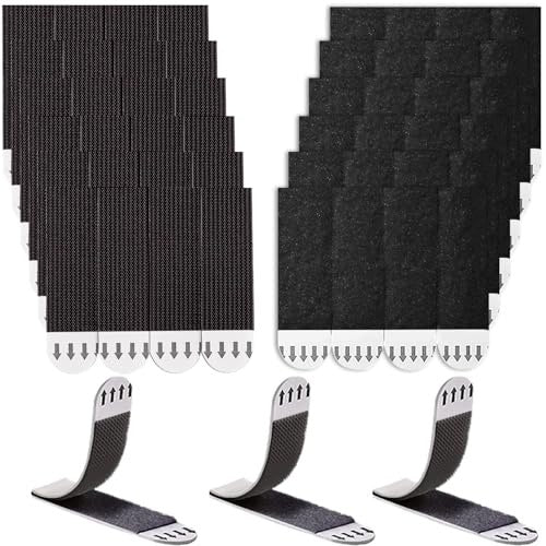 IMAGE HANGING STRIPS 24 PAIRS BLACK WATERPROOF WITHOUT NAILS Brand no brand