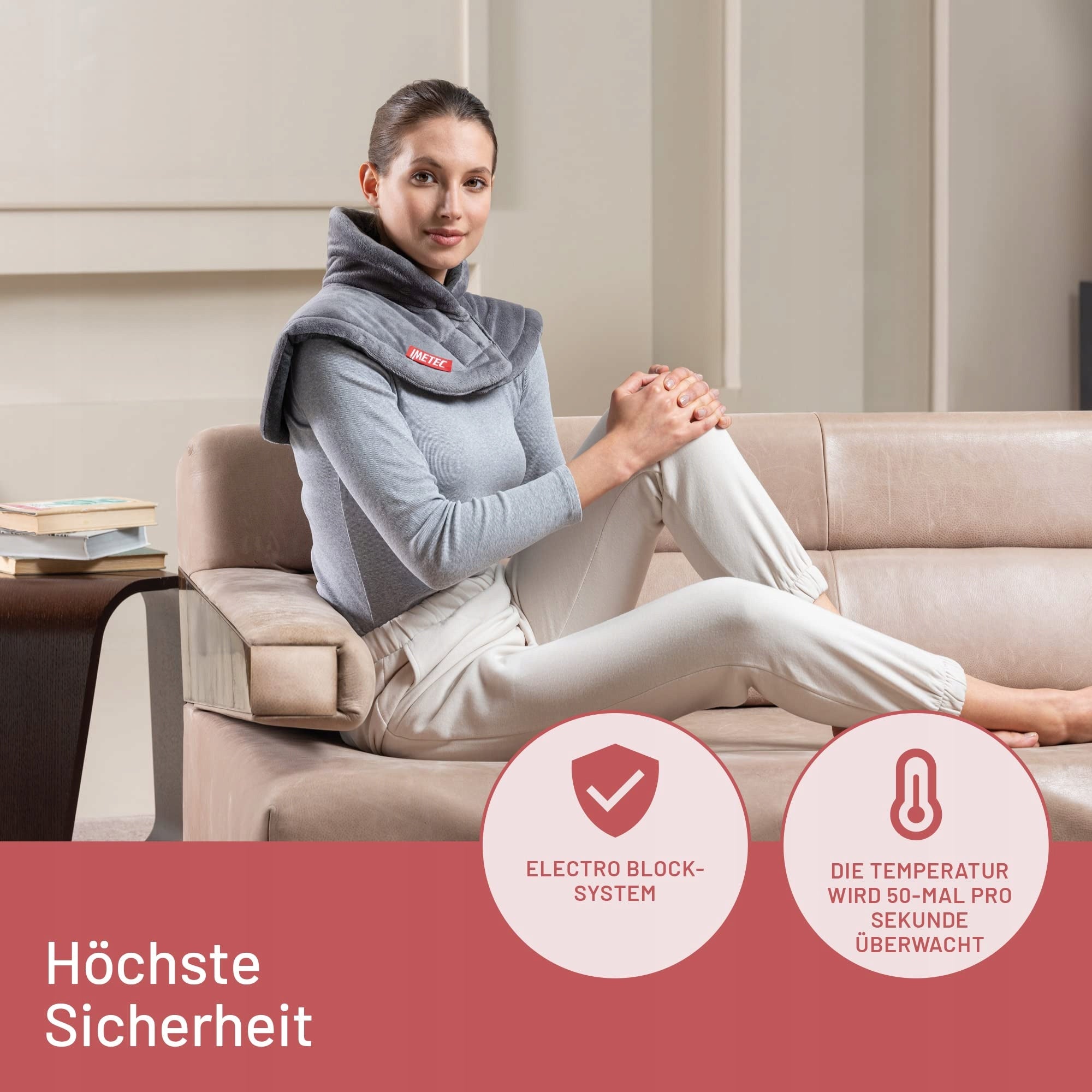 IMETEC Intellisense Heating Pillow for Neck and Shoulders 47x52 cm Medical device no