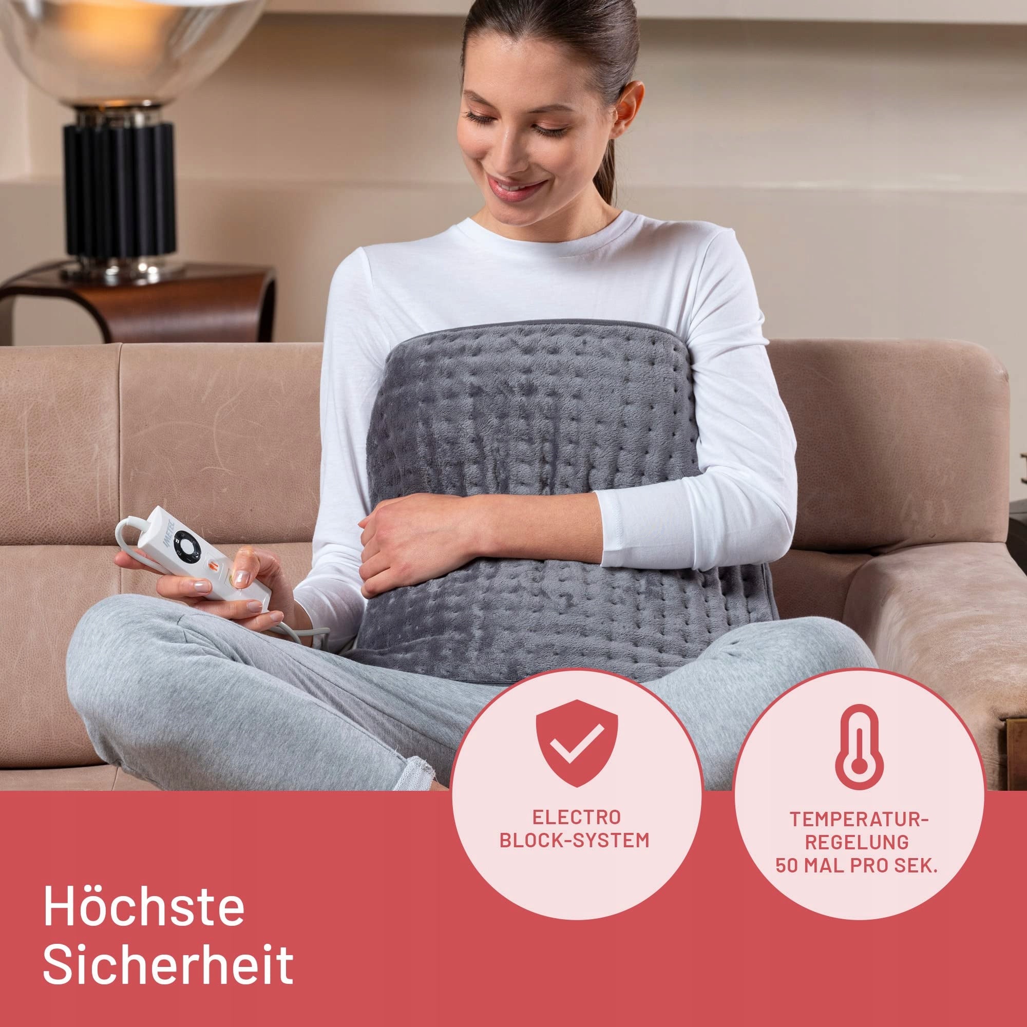 IMETEC Intellisense XL Heating Pillow 38x50 cm 5 Temperatures Medical device no
