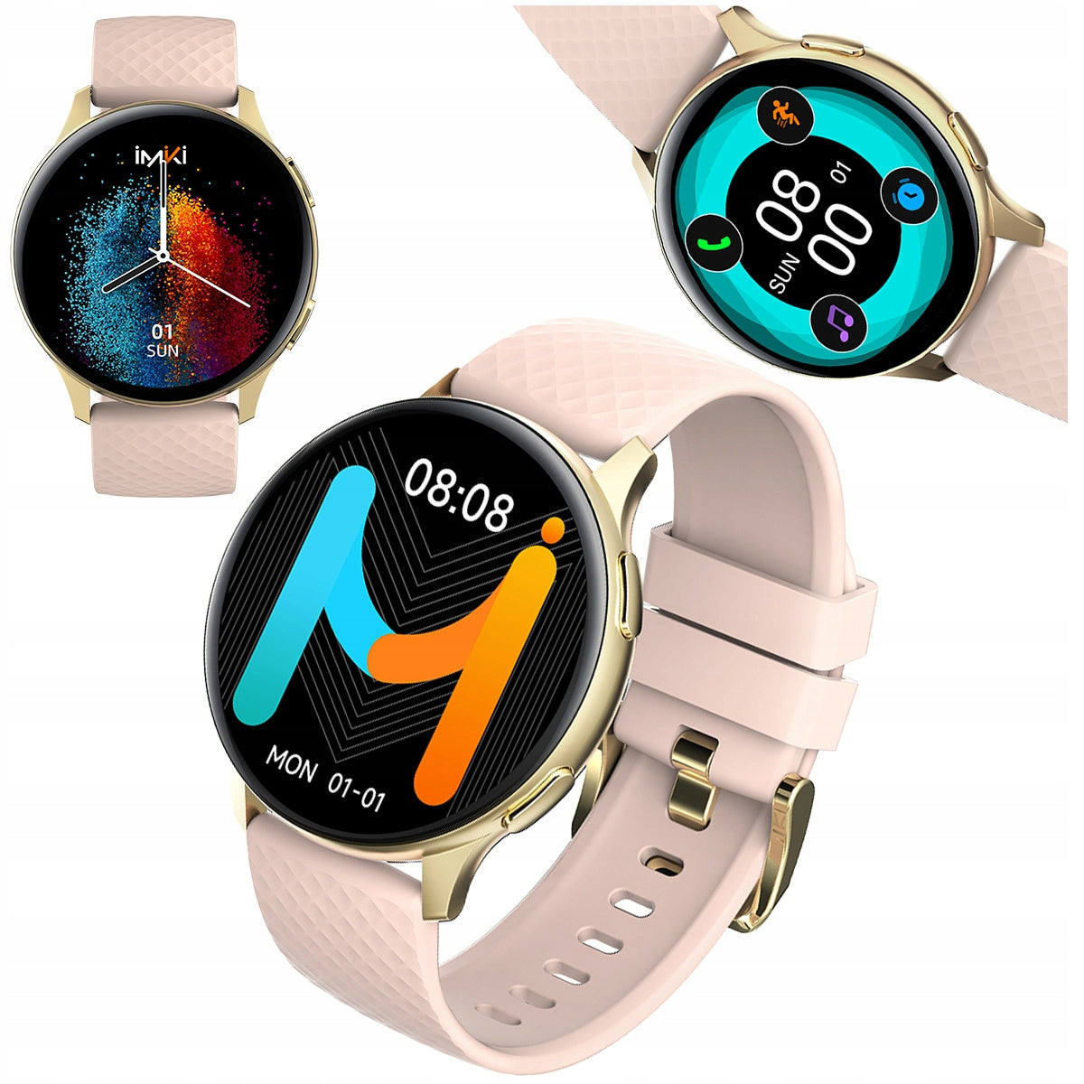 IMIKI KW66 PRO Smartwatch Running Sports Watch PINK