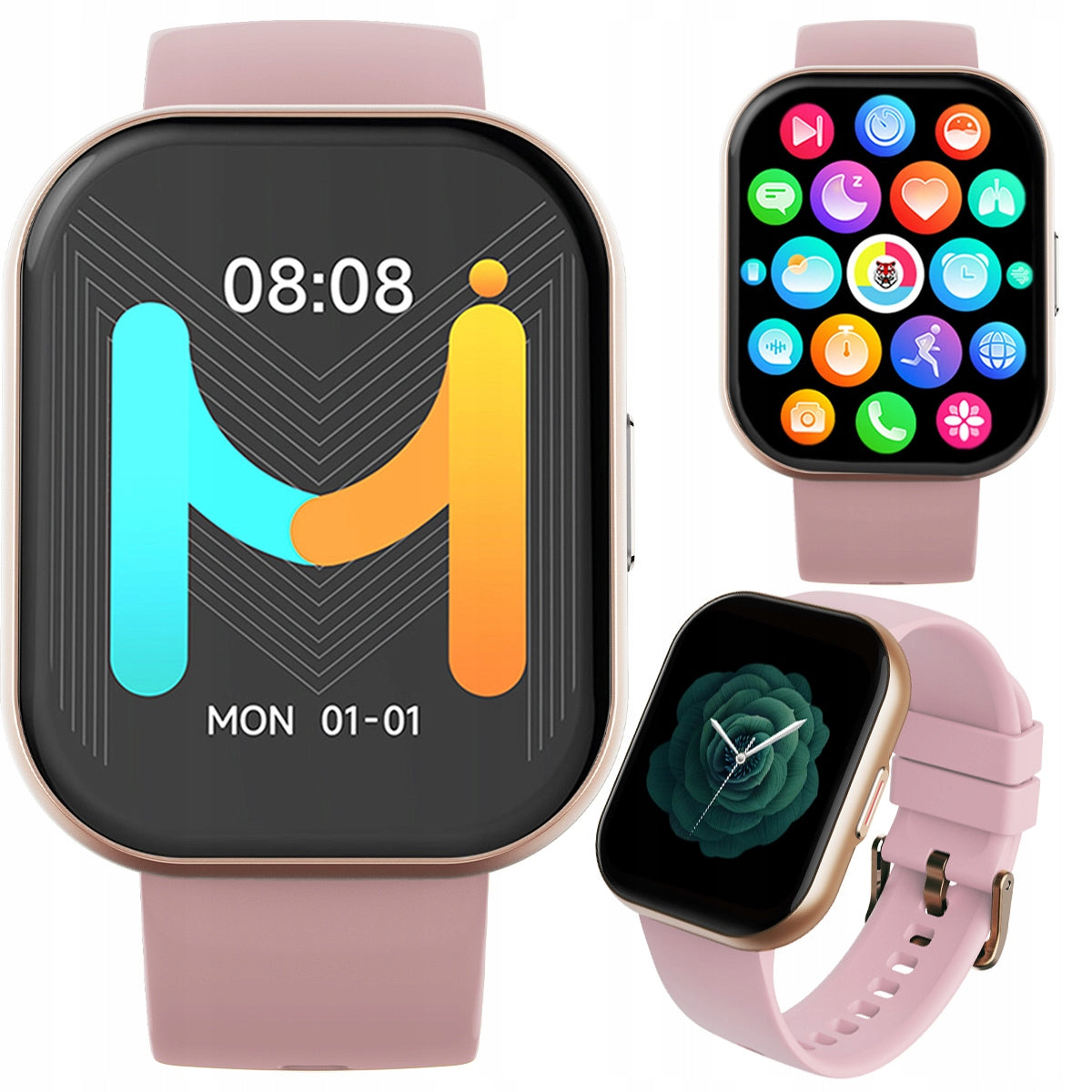 IMIKI SE1 Smartwatch 2,02" SMART running watch pink