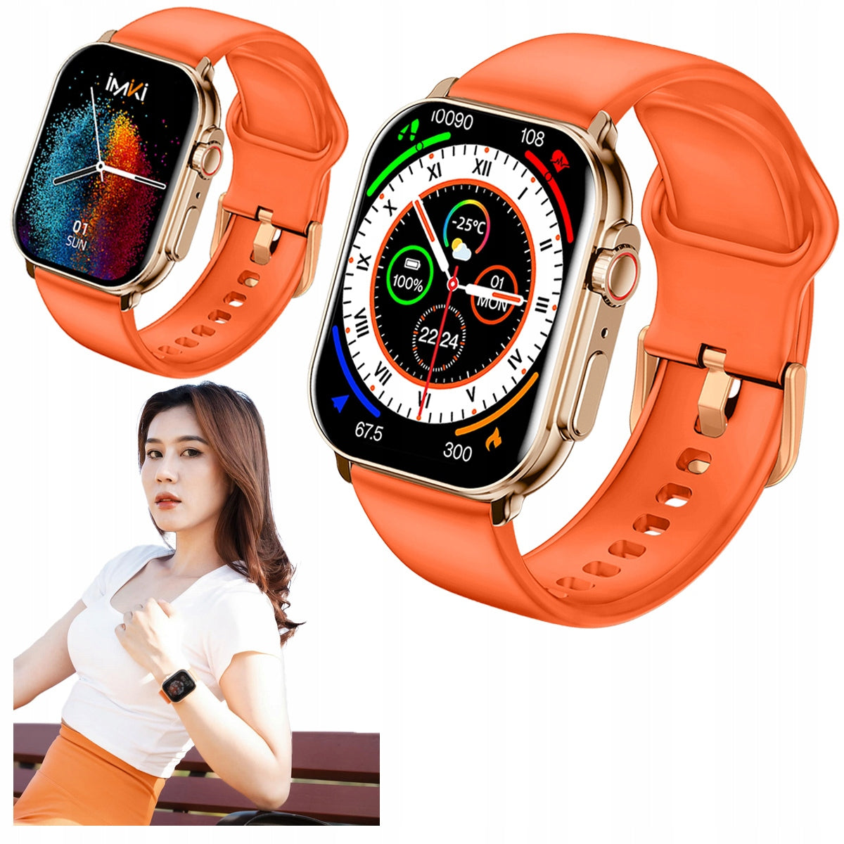 IMIKI SF1 Smartwatch 2,01" SMART running watch CONNECTIONS