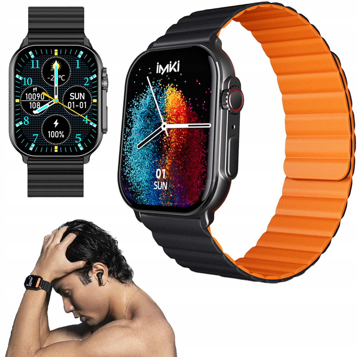 IMIKI SF1 Smartwatch 2,01" SMART running watch CONNECTIONS