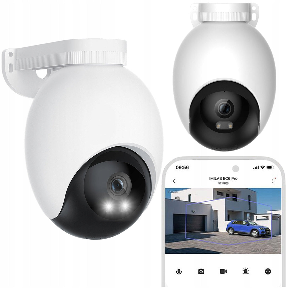 IMILAB EC6 Pro Outdoor Rotating CAMERA 4K Property Yard Monitoring Packaging status original