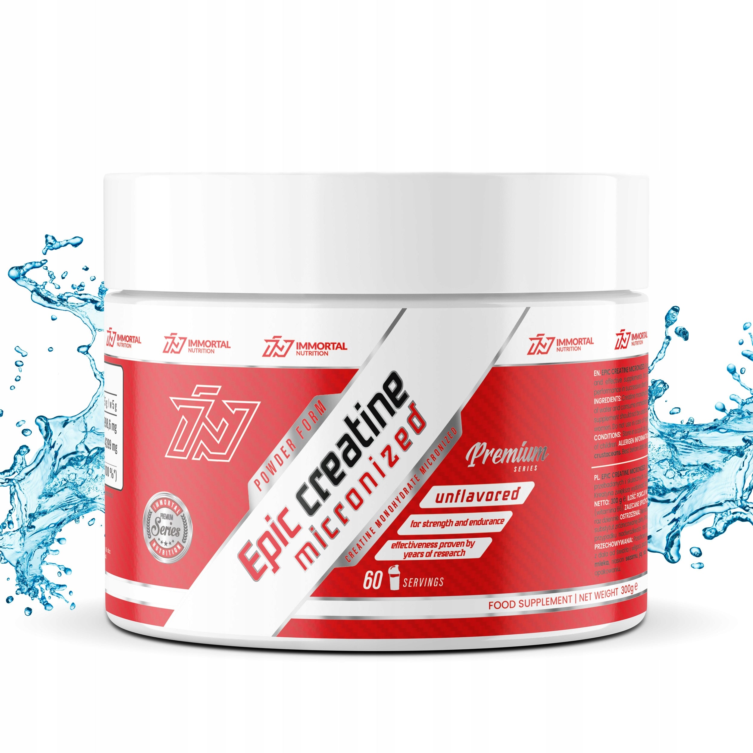 IMMORTAL EPIC CREATINE 300g CREATINE MONOHYDRATE - NATURAL STRENGTH MASS