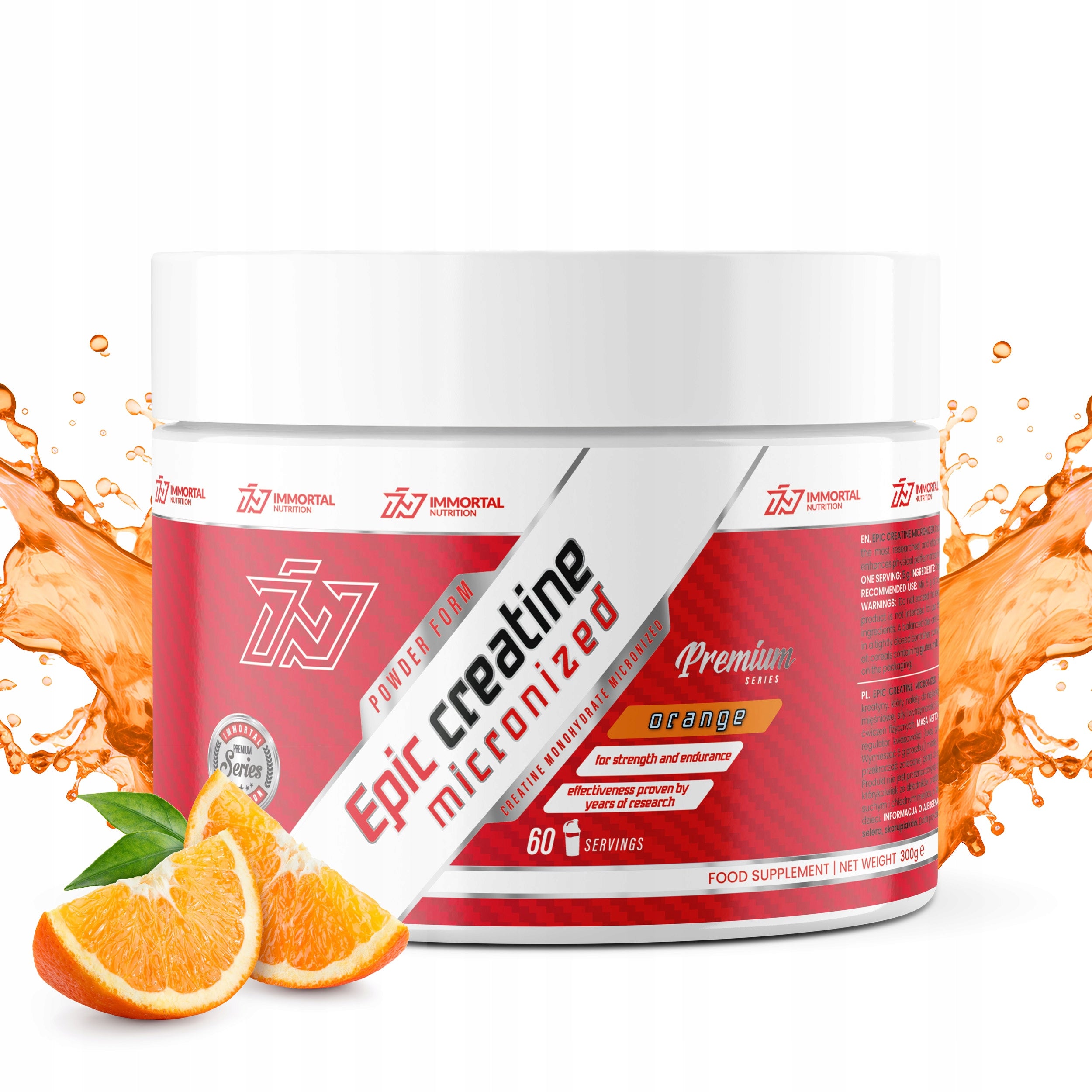 IMMORTAL EPIC CREATINE 300g CREATINE MONOHYDRATE - NATURAL STRENGTH MASS