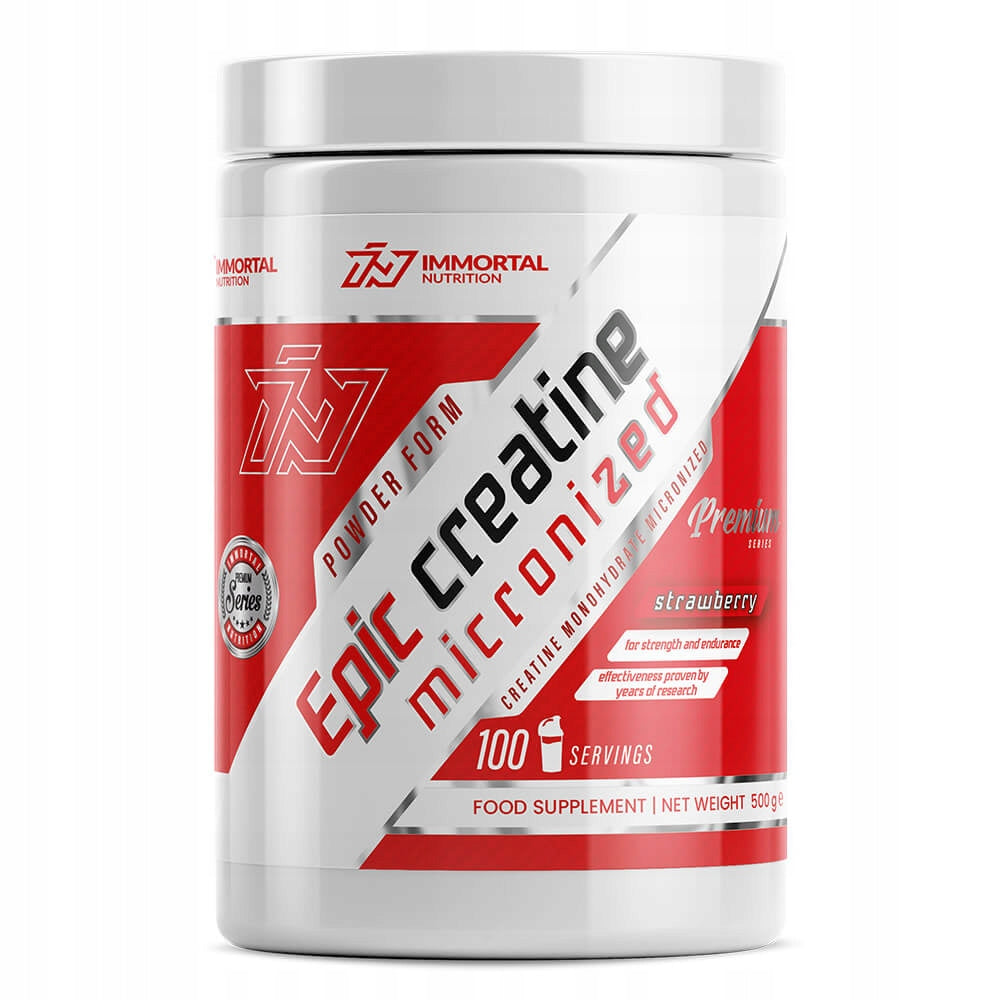 IMMORTAL EPIC CREATINE 500g CREATINE MONOHYDRATE TAURINE STRENGTH MASS Expiration date at least 1 year from the date of purchase