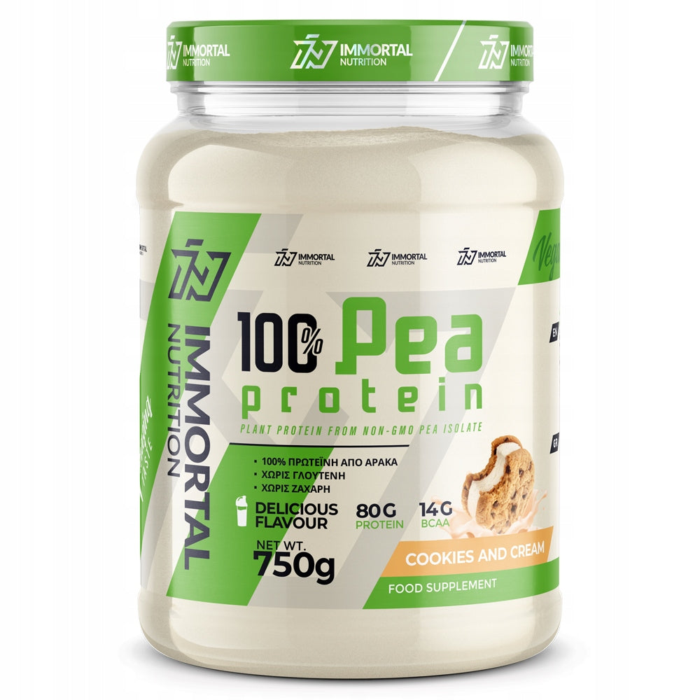 IMMORTAL PEA PROTEIN 750g PEA PROTEIN WHEY 100% VEGAN PROTEIN Expiration date at least 1 year from the date of purchase