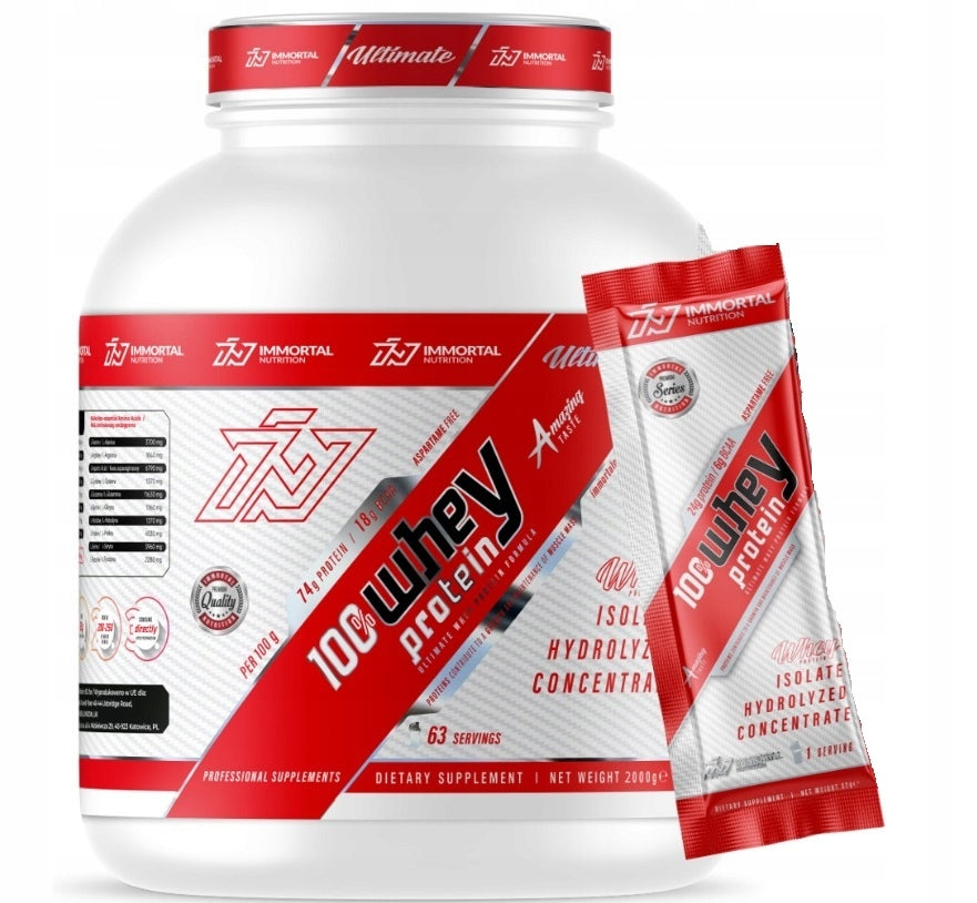 IMMORTAL WHEY PROTEIN 2000G PEANUT BUTTER WHEY PROTEIN WPI Expiration date at least 1 year from the date of purchase