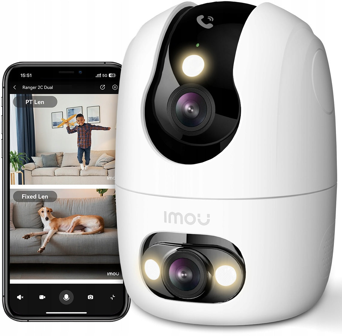 IMOU Ranger 2 Dual 10MP AI Security Cam Dual-Lens PT Full-Color Vision PIR